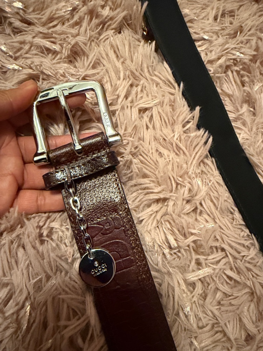 Gucci women Brown Leather Belt size 95 - Picture 3 of 3